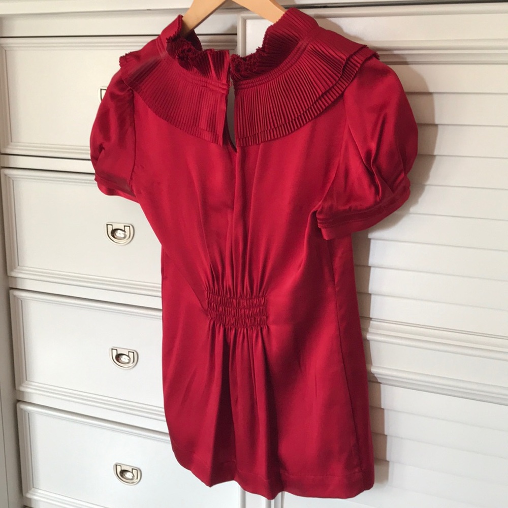 Crimson BCBG silk top - Picture 3 of 3